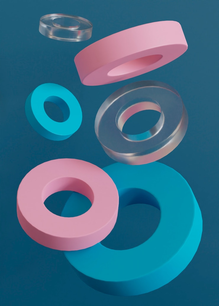 Foto gratuito fondo estético vertical con efecto 3d