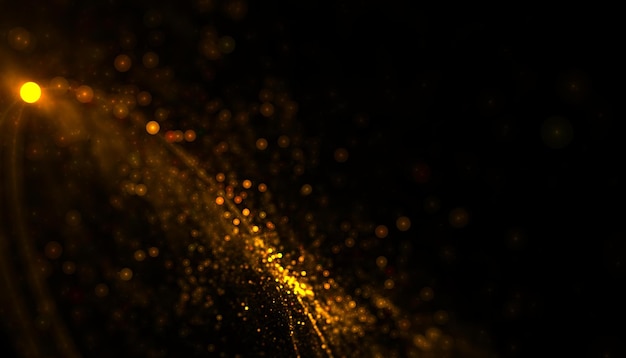 Foto gratuita fondo de estilo bokeh de explosión de brillo de partículas doradas