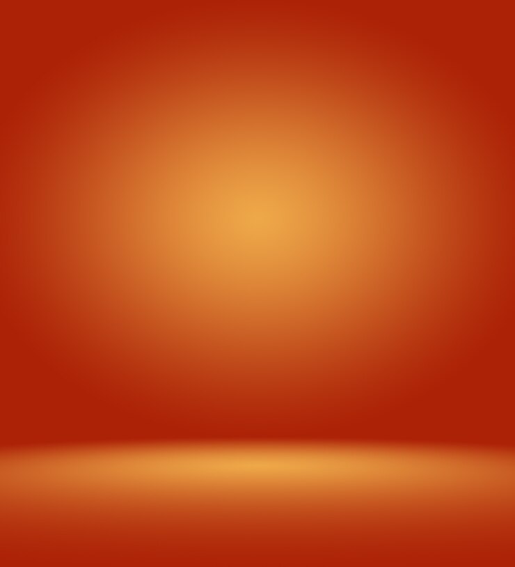 Foto gratuito fondo de estudio fotográfico naranja vertical con viñeta suave fondo degradado suave pintado c...