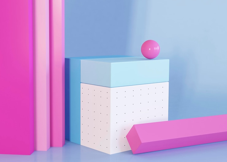 Foto gratuito fondo de formas geométricas de renderizado 3d