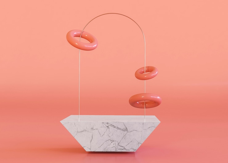 Foto gratuito fondo de formas geométricas rosa y cuarzo