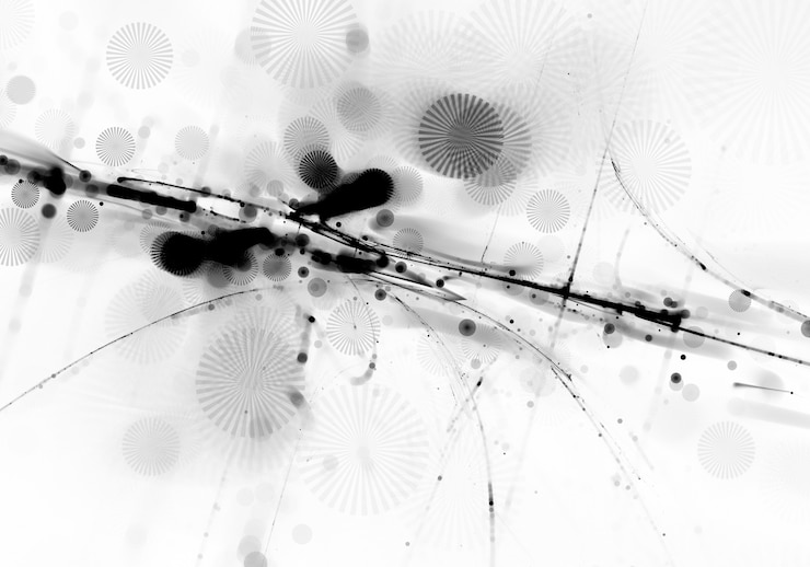 Foto gratuito fondo fractal negro abstracto con efecto bokeh
