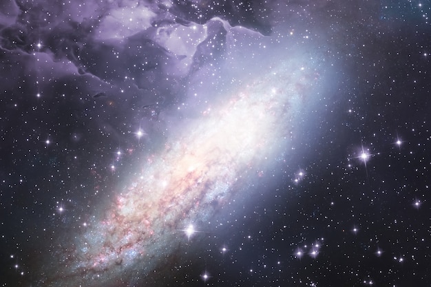 El fondo de la galaxia del espacio exterior de la ciencia abstracta, estrellas del universo.