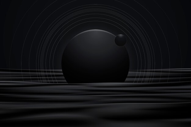 Fondo de galaxia estético negro en estilo minimalista