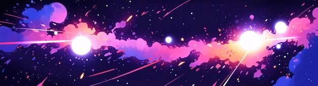 Foto gratuita el fondo de la galaxia de estilo anime