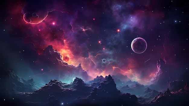 El fondo de la galaxia de estilo fantasía