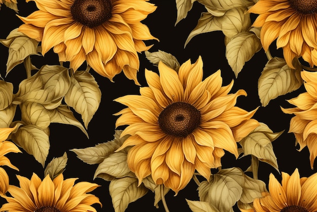 Un fondo de girasol