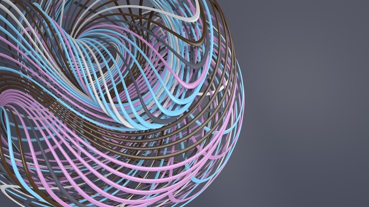 Foto gratuito fondo de giro abstracto geométrico 3d