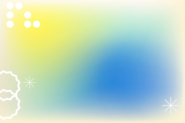 Foto gratuito fondo de gradiente azul en estilo memphis abstracto con borde retro