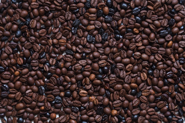 Fondo de granos de café tostado