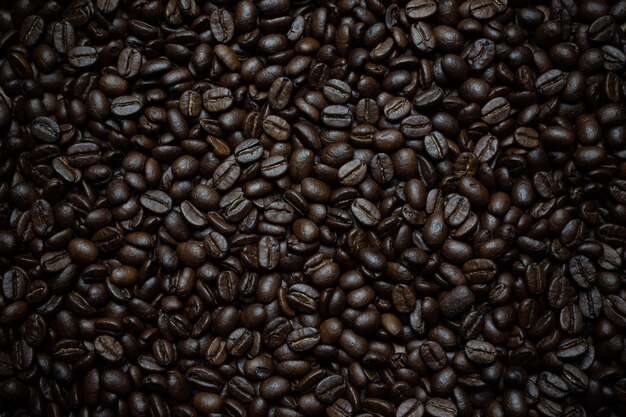 Fondo de los granos de café.