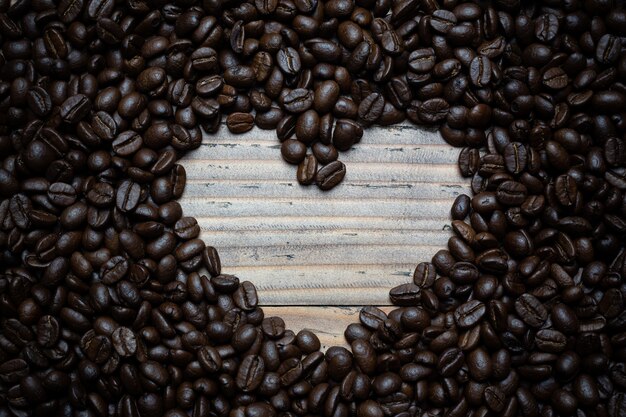 Fondo de los granos de café.