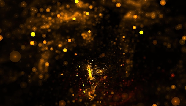 Fondo hermoso de partículas doradas brillantes