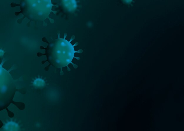 Fondo de infección por coronavirus con espacio de copia