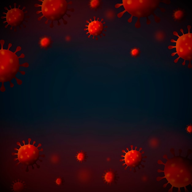 Fondo de infección por coronavirus con espacio de copia