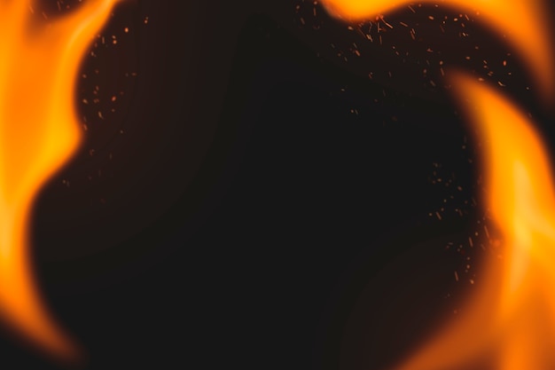 Fondo de llama estética, imagen de fuego realista de marco