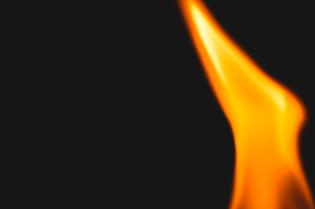 Fondo de llama negra, imagen realista de borde de fuego
