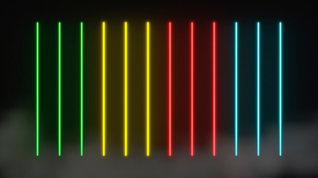 Fondo de luces de neón 3d