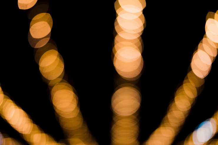 Foto gratuito fondo de luces de neón circulares abstractas