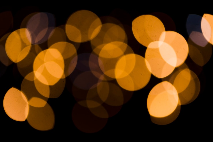 Foto gratuito fondo de luces de neón circulares abstractas
