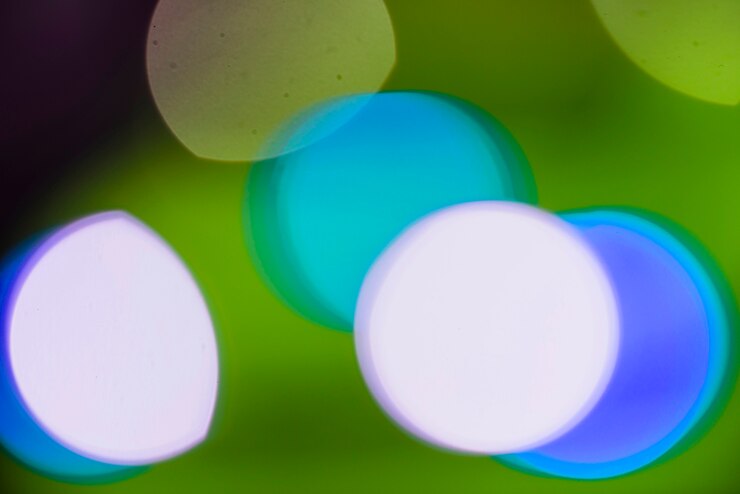 Foto gratuito fondo de luces neon circulares abstractas