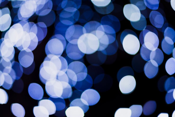 Foto gratuito fondo de luces neon circulares azules