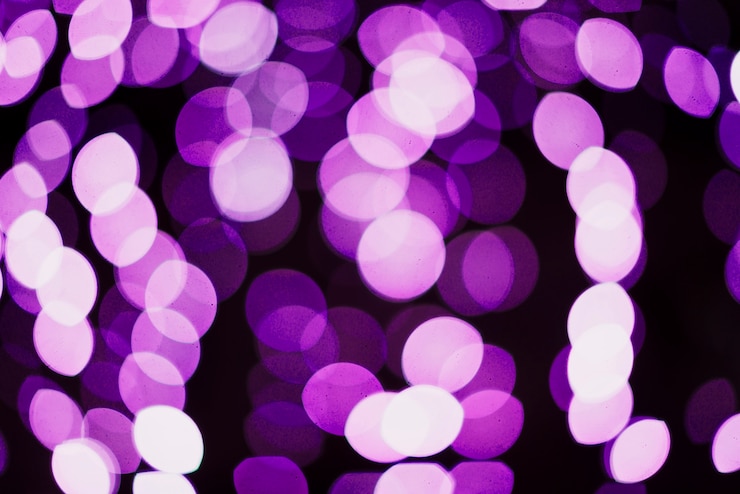 Foto gratuito fondo de luces de neón circulares púrpuras