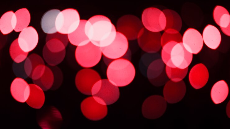 Foto gratuito fondo de luces de neón circulares rojas