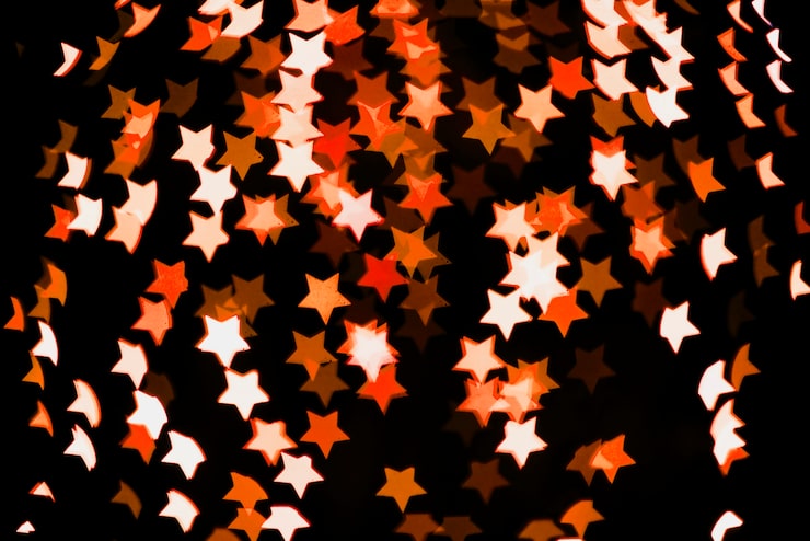 Foto gratuito fondo de luces neon en formas de estrella