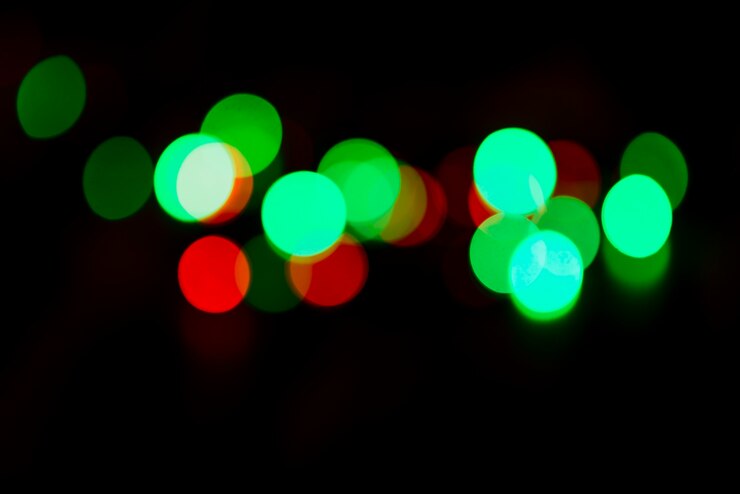 Foto gratuito fondo de luces verdes y rojos