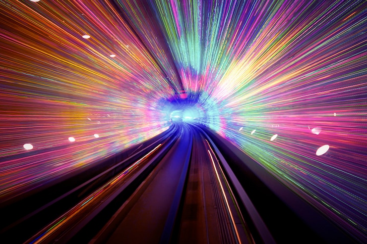 Foto gratuito fondo de luz del túnel