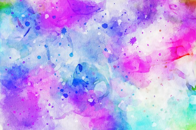 Fondo de manchas de pintura de mano de acuarela abstracta