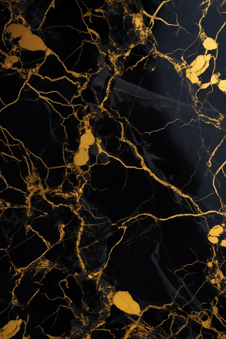 Foto gratuito fondo de mármol abstracto negro y dorado