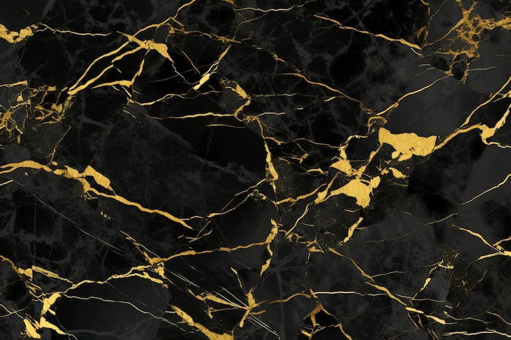 Foto gratuito fondo de mármol abstracto negro y dorado