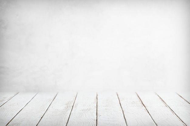 Fondo de mesa de madera blanca