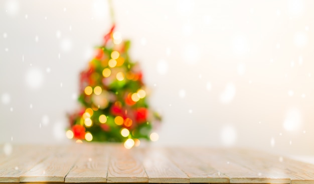 Fondo de mesa de Navidad con decoraciones