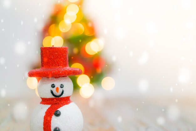 Fondo de mesa de Navidad con decoraciones