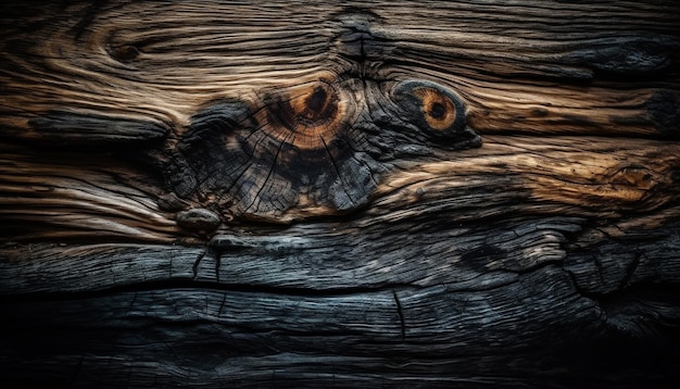 Foto gratuita fondo de mesa de tablón rugoso de tronco de árbol degradado generado por ia