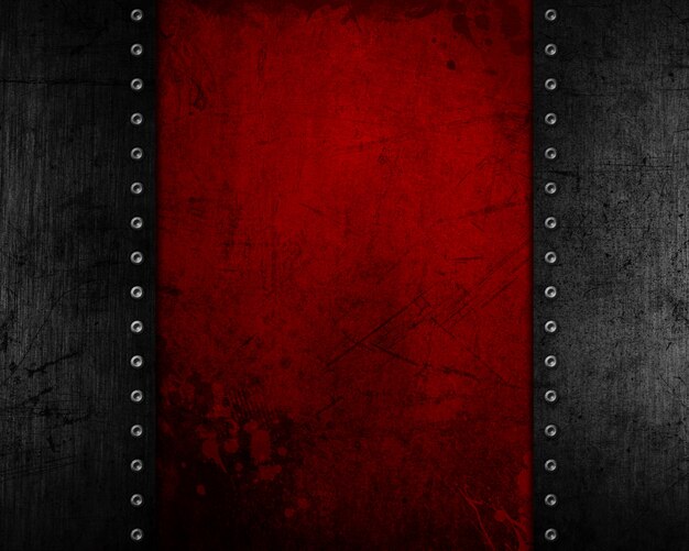 Fondo de metal Grunge con textura angustiada roja