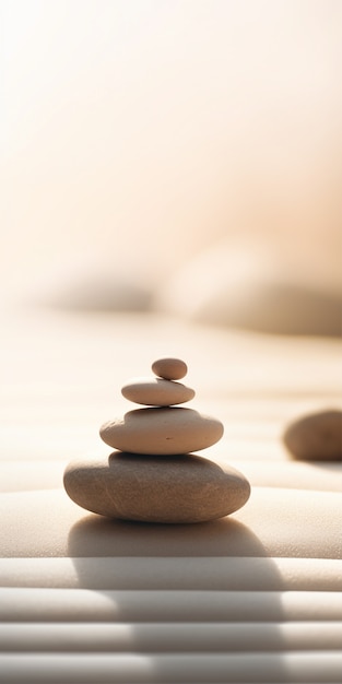 Foto gratuita fondo minimalista de piedra zen