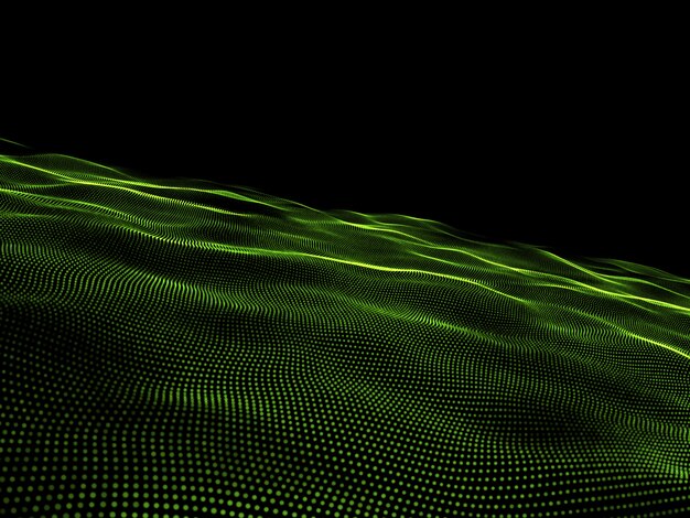 Fondo moderno 3D con puntos fluidos futuristas