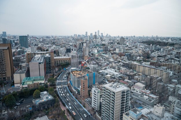 Fondo moderno de la calle tokio