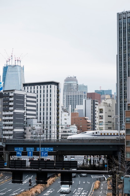 Fondo moderno de la calle tokio