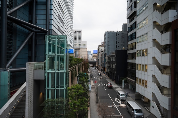 Fondo moderno de la calle tokio