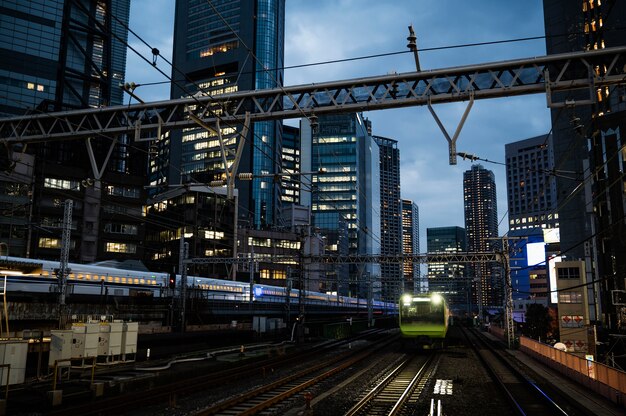 Fondo moderno de la calle tokio