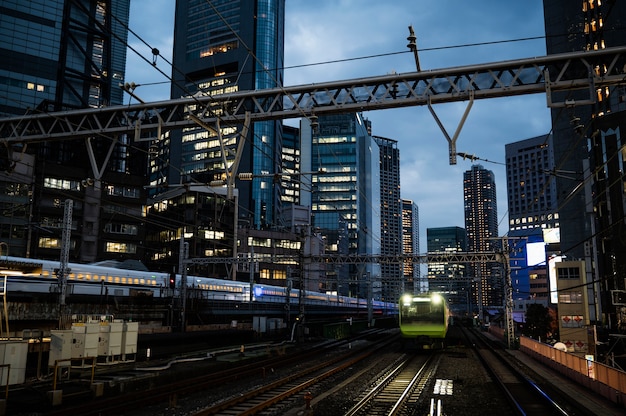 Fondo moderno de la calle tokio