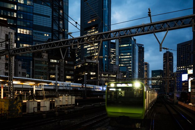 Fondo moderno de la calle tokio