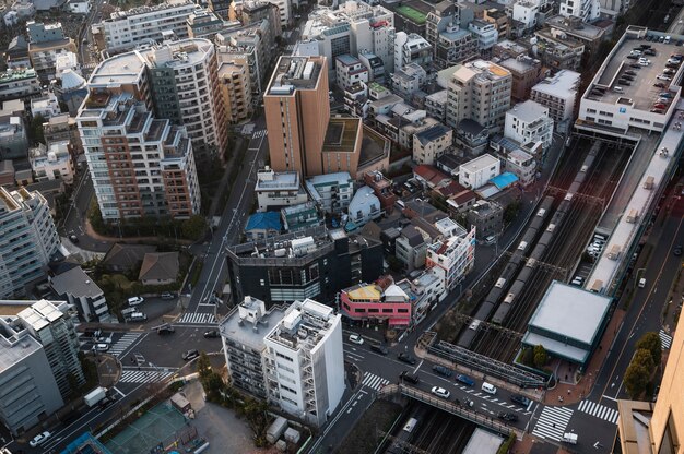 Fondo moderno de la calle tokio