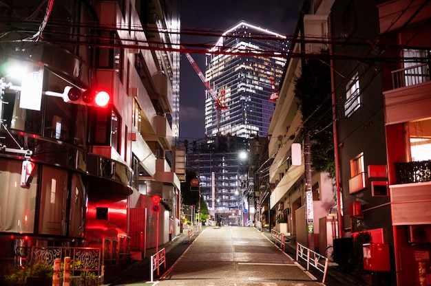 Fondo moderno de la calle tokio