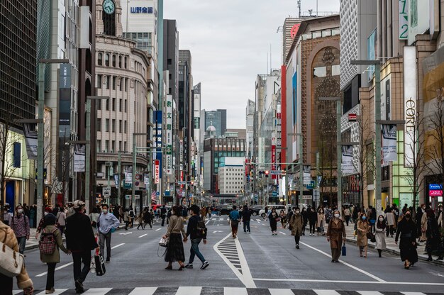 Fondo moderno de la calle tokio